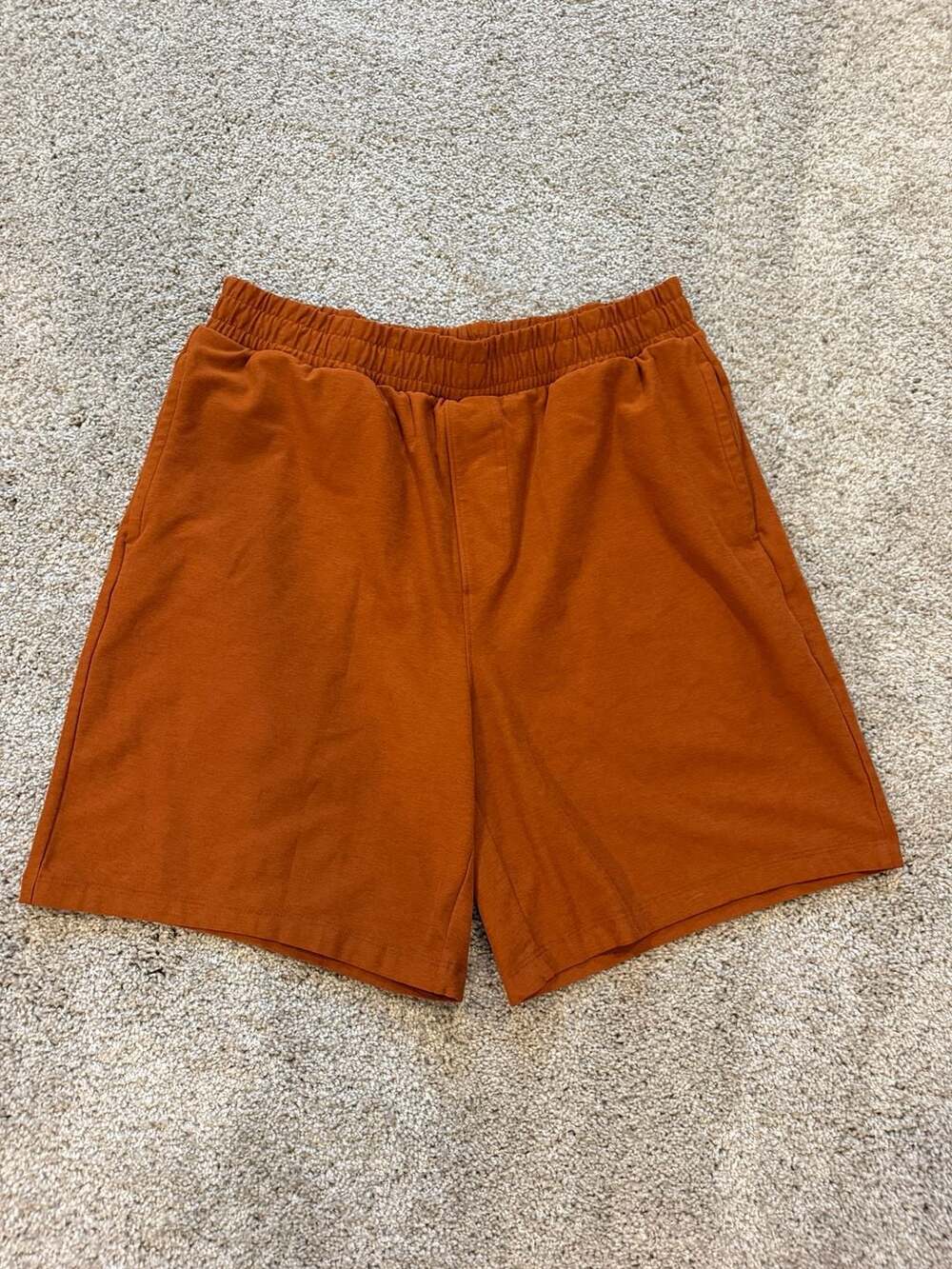 Beyond Yoga Rust Orange Pull-On Shorts with Zipper Pocket Size M